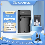 PUANTES NB-1L/1LH is suitable for Canon CCD camera IXUS 320 330 400 430 500 200A V V2 V3 battery cha