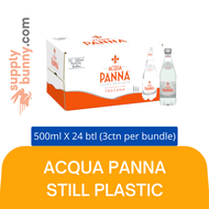 Acqua Panna Still Natural Mineral Wate PLASTIC (500ml x 24bottles) x 3 cartons (sold per bundle)