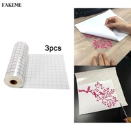 [SharprepublicefMY] 3x Transfer Paper Tape for Adhesive 12 x 60'' Clear Alignment Grid Clear 3 Rolls