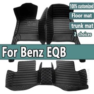 Car Floor Mats For Mercedes Benz EQB 2022 Custom Auto Foot Pads Automobile Carpet Cover Interior Acc