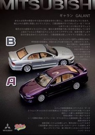 #Bliss Mold 1:64合金模型！三菱Mitsubishi授權產品，Galant Mk8 八代 VR4。新2色發售中，紫色Purple / 銀色Silver。合金車底+精致漆面，售完即止。