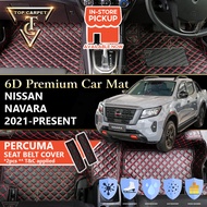 Top Carpet NISSAN NAVARA D23 ( 2021 – 2025 ) 6D PU Leather Car Carpet VIP Car Mat Floor Mat Alas Kak