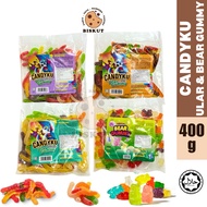CANDYKU GUMMY ASSORTED  - Bear & Snake Shapes Fun Fruity Chewy Candy for Kids