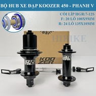 Bộ Hub Xe Đạp 20/24 Lỗ KOOZER 450 – Phanh V - Moay Ơ Xe Đạp