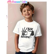 COD67 Six Seven Italian Brain Rot Math Joke TShirt Funny Casual Short Sleeve Round Neck Tops Comfort