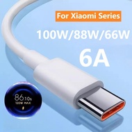 Xiaomi Fast Charging Data Cable  6A Type-C USB  100W For Xiaomi 11 10 10T Pro Poco  NFC RM Note 10 T