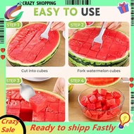 Watermelon Fork Slicer Portable Fruit Cutter Camping Kitchen Gadgets (4 Pieces)