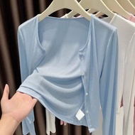 0.00 P4IM Thin Ice Silk Fabric Sun-Protective Knitted Cardigan