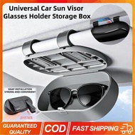 2PCS Universal Car Sun Visor Glasses Holder Storage Box Durable ABS Resin Eyeglass Clip with Buckle 