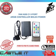 1ST PLAYER Fan Hub C1 8 Port ARGB Controller Molex Power For F2 FB FC Case Fans