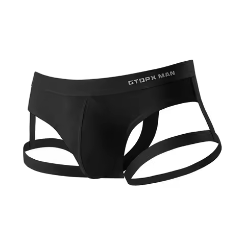 Mens Briefs Jockstrap Panties Breathable Underwear Backless Male G-strings Pouch Bikini Buttocks Hol