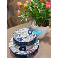 FLORAL PLATE SET6 PLATE 8 INCHES 6 BOWL 6 INCHES