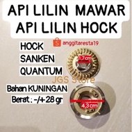 LILIN HOCK Small Middle Burner Candle Flame Hock Mini Brass Stove