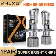 【HLXG】H4 LED lamp Mini Projector Lens 160W 80000LM Hyperboloid Matrix Bi LED Headlight Bulb for Car Motorcycle Canbus Hi/Low Beam Retrolfit