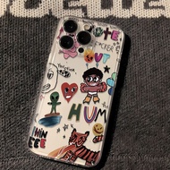 Softcase Strange Graffiti VIVO clear pattern Transparent Anti-slip original VIVO Y02T Y15 AS Y16 Y02