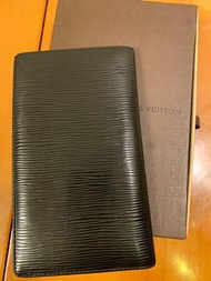 LV 銀包 黑色水波紋