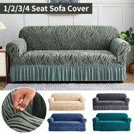 Elastic Sofa Cover With Skirt L-Shaped Universal Sofa Cover 1/2/3/4 Seat Anti-Slip Sofa Protector