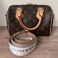 ✨Louis Vuitton✨ Speedy20老花款奶茶寬肩帶