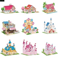 MXMIO 3D Castle Airplane Assembly Model, 3d Puzzles Building Model, Cartoon Cardboard DIY Airplane K