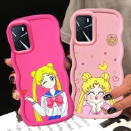 MERAH KL36 Sailor Moon Casing for OPPO A16 A55 A54S A16S A55S A54 5G Case Pink