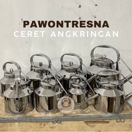 Angkringan Kettle, Thick Stainless Steel Water Kettle, Drinking Water Heater Container, Size 1.5 Lit