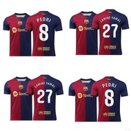 XY Qy 2024-2025 Barcelona home Pedi Lamine Yamal Jersey Football Sports Tshirts Child Adult Plus Siz