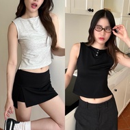 [No-restock] Molly slit sleeveless top (sleeveless top)