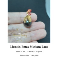 Liontin Emas Mutiara Hitam