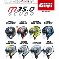 GIVI HELMET SCUDO M35.0 PLAIN&GRAPHIC OPEN FACE DOUBLE VISOR HELMET MOTOR 100% ORIGINAL GIVI