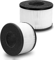 LEWELLRY Bs-01 Replacement Filter, Compatible with Slevoo Air Purifier Replacement Filter Bs-01, for Slevoo Bs-01 H13 True Hepa Air Filter, Easy to Replace, 2 Packs