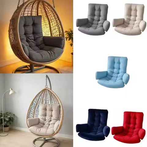 Swing Cushion, Back Support Egg Chair Cushion Garden Swing Seat Pad for Furiture Garden