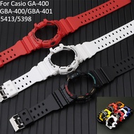 Silicone Strap and Case for CASIO G-SHOCK GA-400/GBA-400/GBA-401 Rubber Watch Band and Case for CASIO G-SHOCK 5413 4398