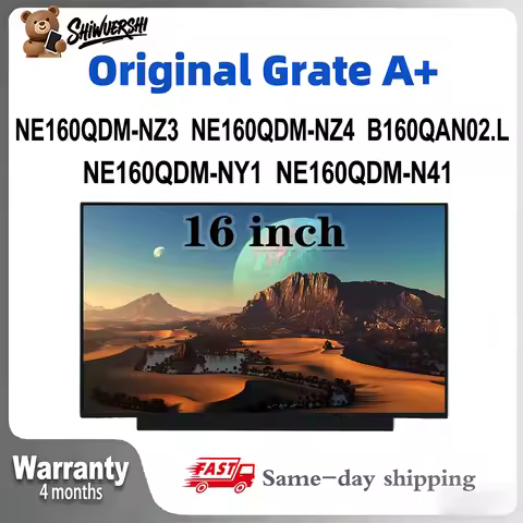 Original New A+ 16" Laptop Slim Lcd Screen NE160QDM NZ3 NE160QDM NZ4 B160QAN02.L NE160QDM NY1 N41 NZ