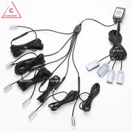 Car Interior Atmosphere Light 10in1 RGB LED Strips Ambient Light APP Bluetooth Control 7 colors 8M F