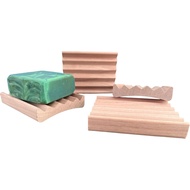 2 Pack Elevation Alder Natural Wood Soap Dish, 100% Handcrafted in the USA, Makes Soap Last 2X Longe
