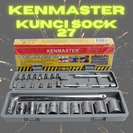 Tool Kit Set Socket Socket Shock Sok Wrench Kenmaster 27 Pcs Premium
