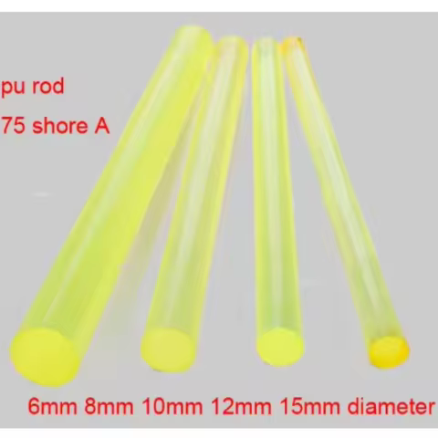 6mm 8mm 10mm 12mm 15mm Dia. Hardness Shore 75A PU Rod Polyurethane Round Rod Rubber Spring PU Bar Gu