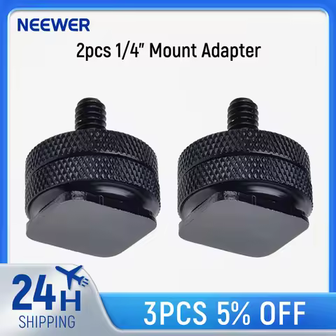 Neewer Two(2) Pack of Durable Pro 1/4" Mount Adapter for Tripod Screw to Flash Hot Shoe