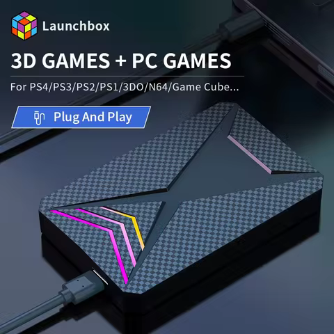 Launchbox 2T Portable Game Hard Drive With 4000+ 3D&PC Games Emulator Gaming HDD For PS4/PS3/PS2/Swi
