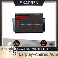 Skaorzn 13inch 6+64GB toyota-86 android16 2k qled 2000x1200p 2din car android headunit stereo fm blu