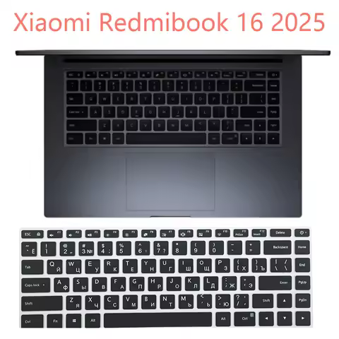Russian Silicone Laptop Keyboard Cover Protector For Xiaomi Redmibook 16 2025 2024 2023 (not fit Red