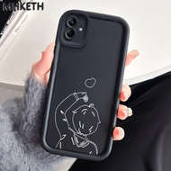 MHKETH Case For Samsung Galaxy A04 M04 F04 A04E Simple Couple Phone