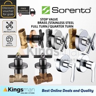 [Kingsman] SORENTO Stop Valve 1"/ 1/2" 3/4" Brass Quarter Turned /Full Turned Shower Stop Valve Inja