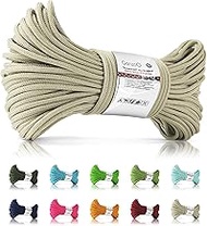 Ganzoo Paracord 425 Rope, 30 Metres, Type 2, 3 mm Diameter, 4 Inner Strands, Nylon & Polyester, Mult