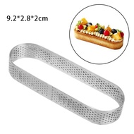Cake Ring Mold Perforated Pie Ring Oval Bulat Kotak Persegipanjang Pie Perforated Stainless Steel