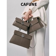 CAFUNE StanceWallet Portable Briefcase Classic Cowhide Commuter Shoulder Messenger Bag