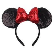 Bando Disne yland Mickey Mouse Premium Bando Glitter Miki Jumbo Headband Kuat & Stylish Warna Cerah 