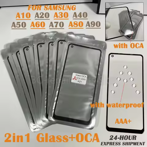 1pcs GLASS OCA LCD Front Outer Lens For Samsung Galaxy A10 A20 A30 A40 A50 A70 A80 A90 5G Touch Scre