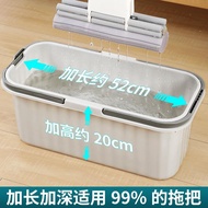 Japanese Wash Mop Bucket Rectangular Household Flat Sponge Mop Single Bucket Mop Bucket Mop Thickene