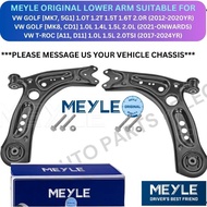 MEYLE GENUINE FRONT LOWER ARM FOR AUDI GOLF [MK7, 5G1] '12-20YR / GOLF [MK8, CD1] '21YR-ON / TROC [A